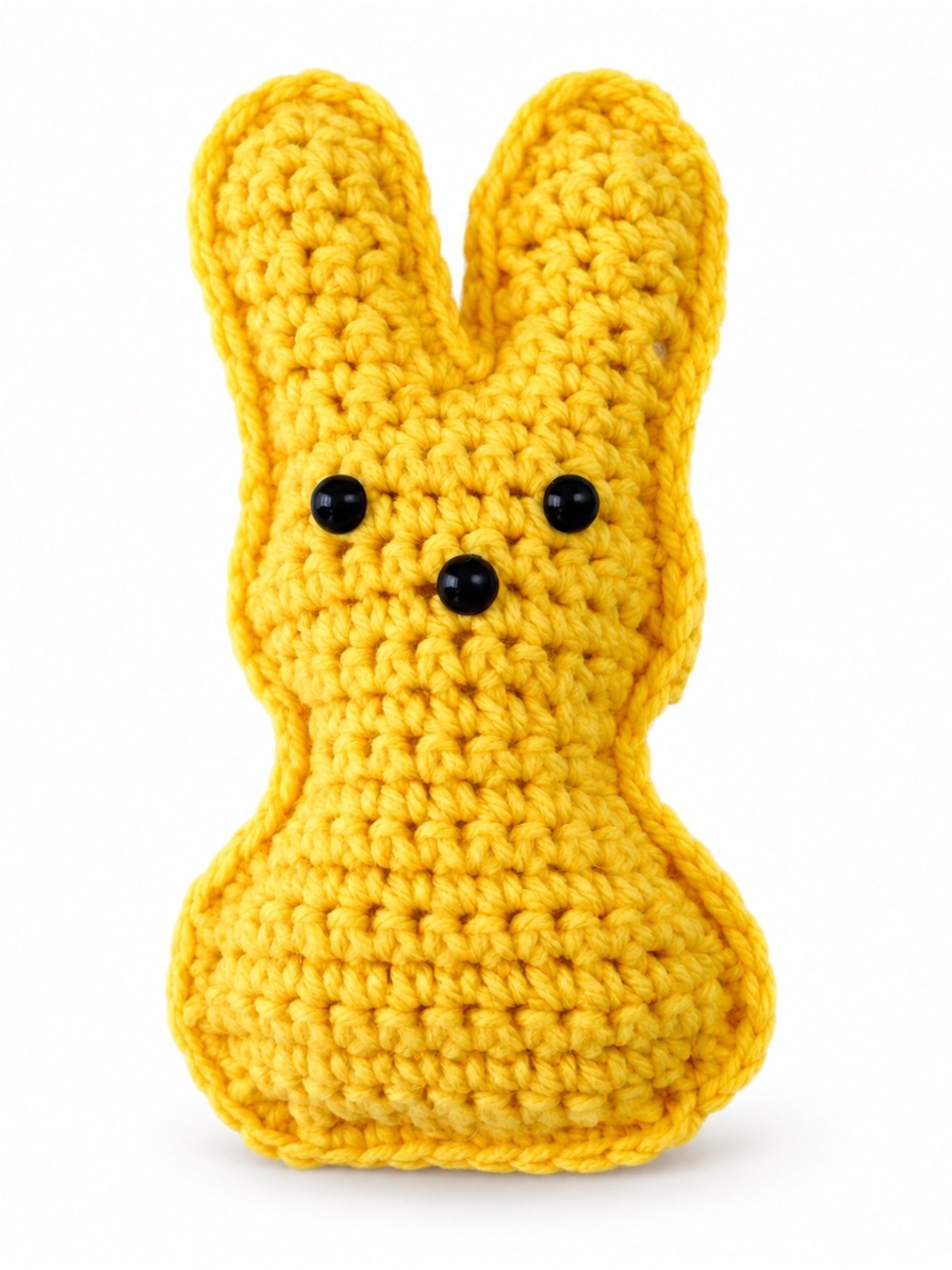 Handmade Crochet Yellow Bunny Peep Plush – Easter Amigurumi